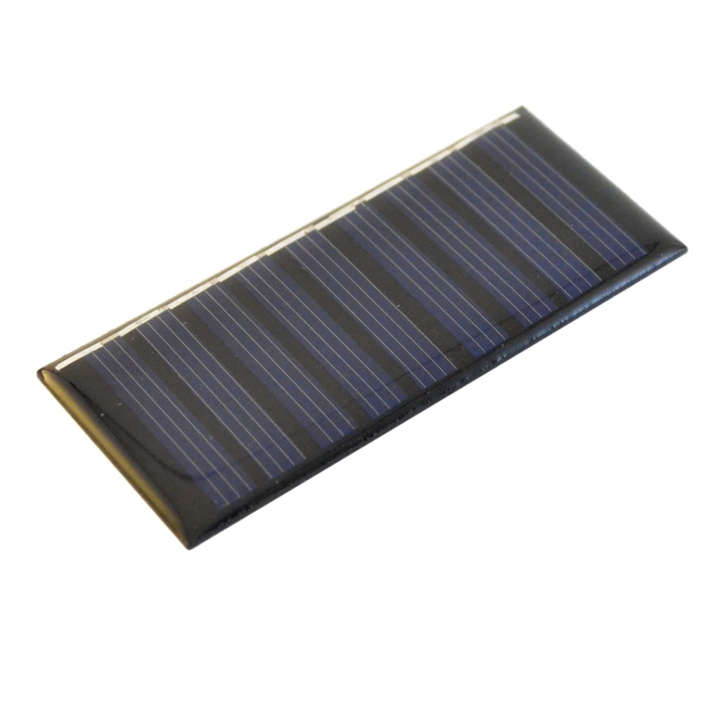 Mini päikesepaneel, 5V, 0.5W, 100mA, mõõdud 86mmx38mm
